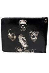 Cartera plegable con la banda de terror de monstruos universal