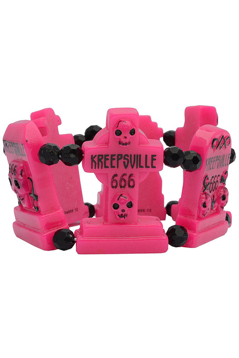 Graveyard Groupie Bracelet [Pink]