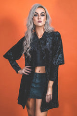 Cárdigan de vampiro vudú [NEGRO]