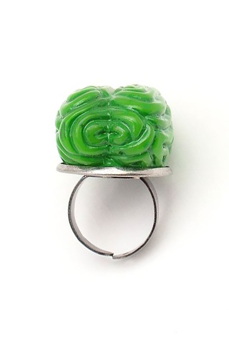 Green Zombie Brain Ring