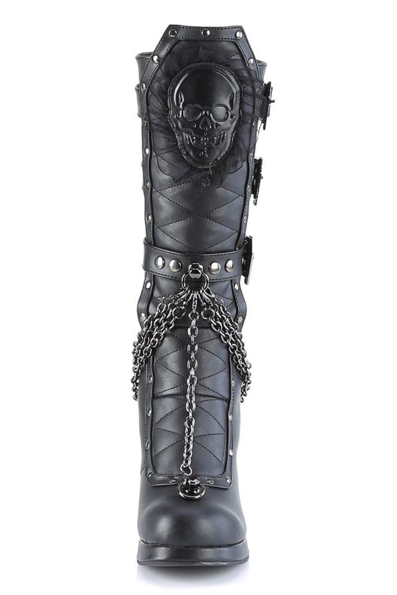 Demonia Coffin Countess Victorian Goth Boots [Crypto-67] - VampireFreaks