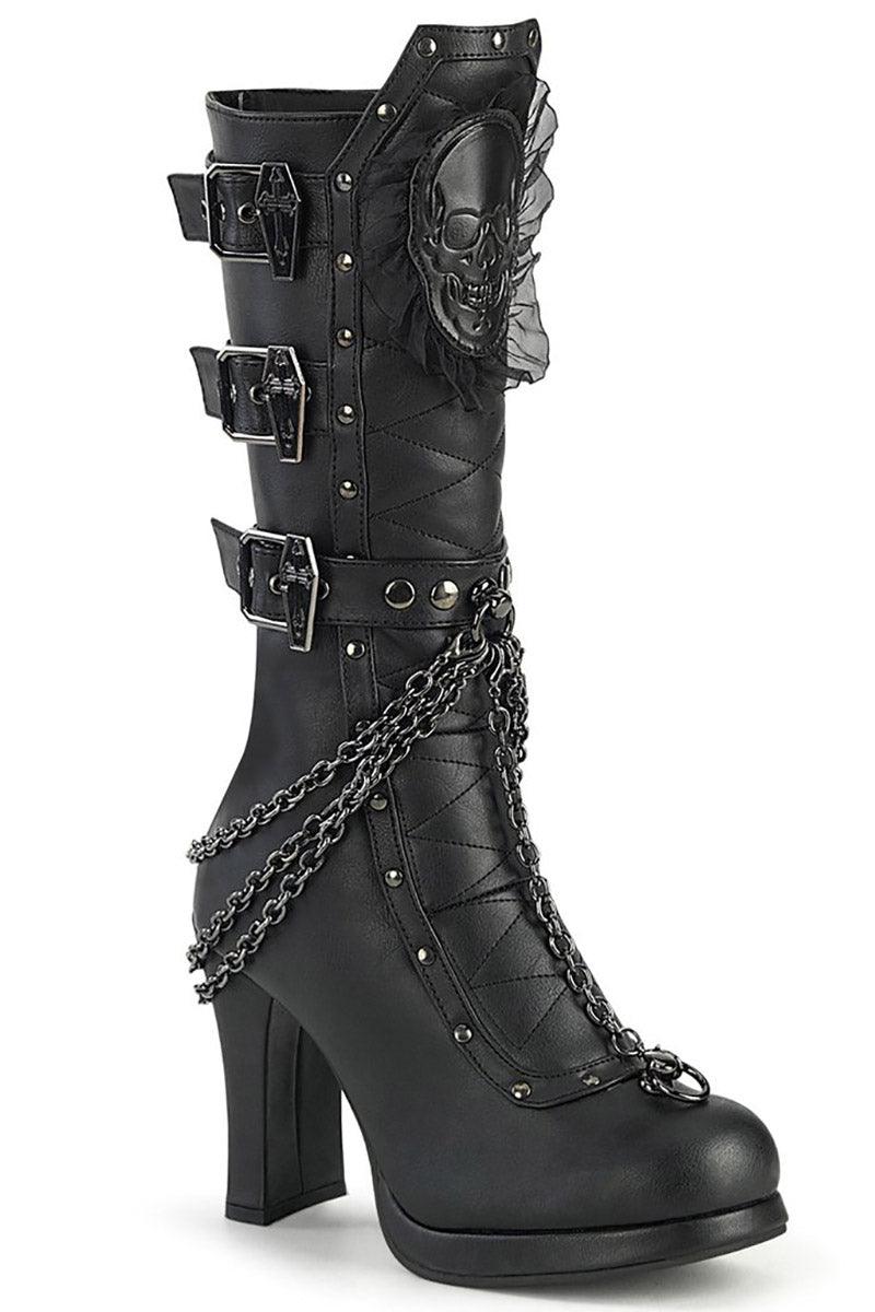 Demonia Coffin Countess Victorian Goth Boots [Crypto-67] - VampireFreaks