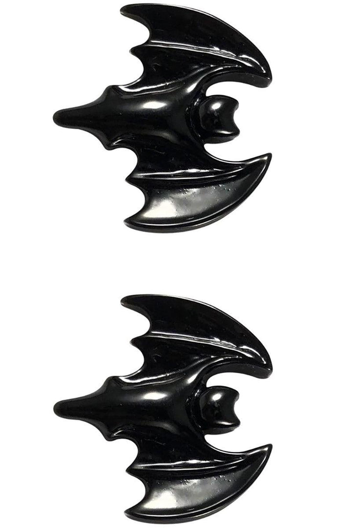 Kreepsville Bat Black Stud Earrings - VampireFreaks