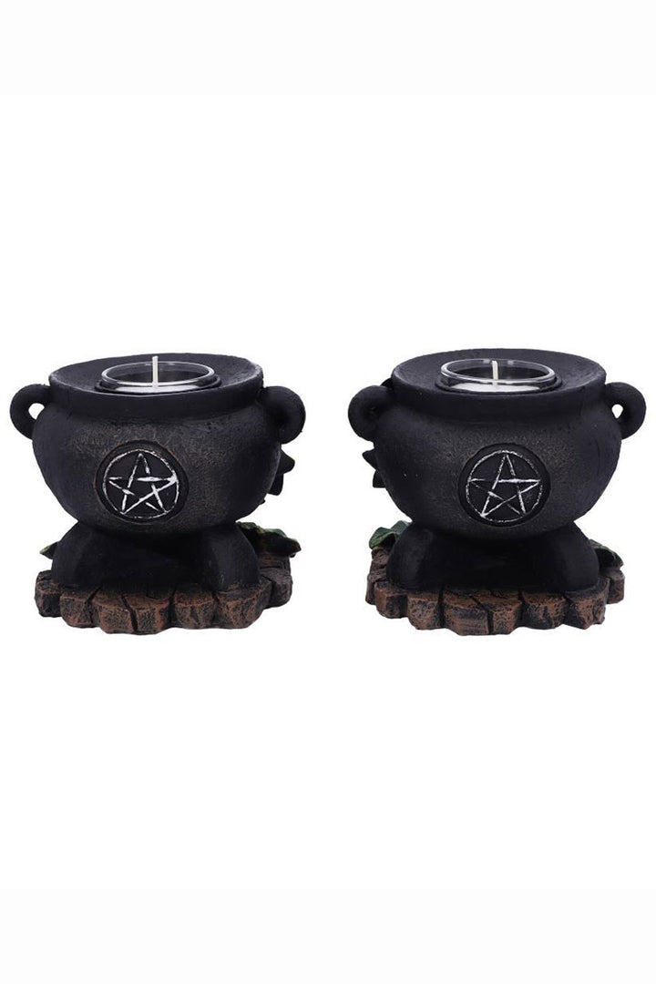 Ivy Cauldron Witches Candle Holders