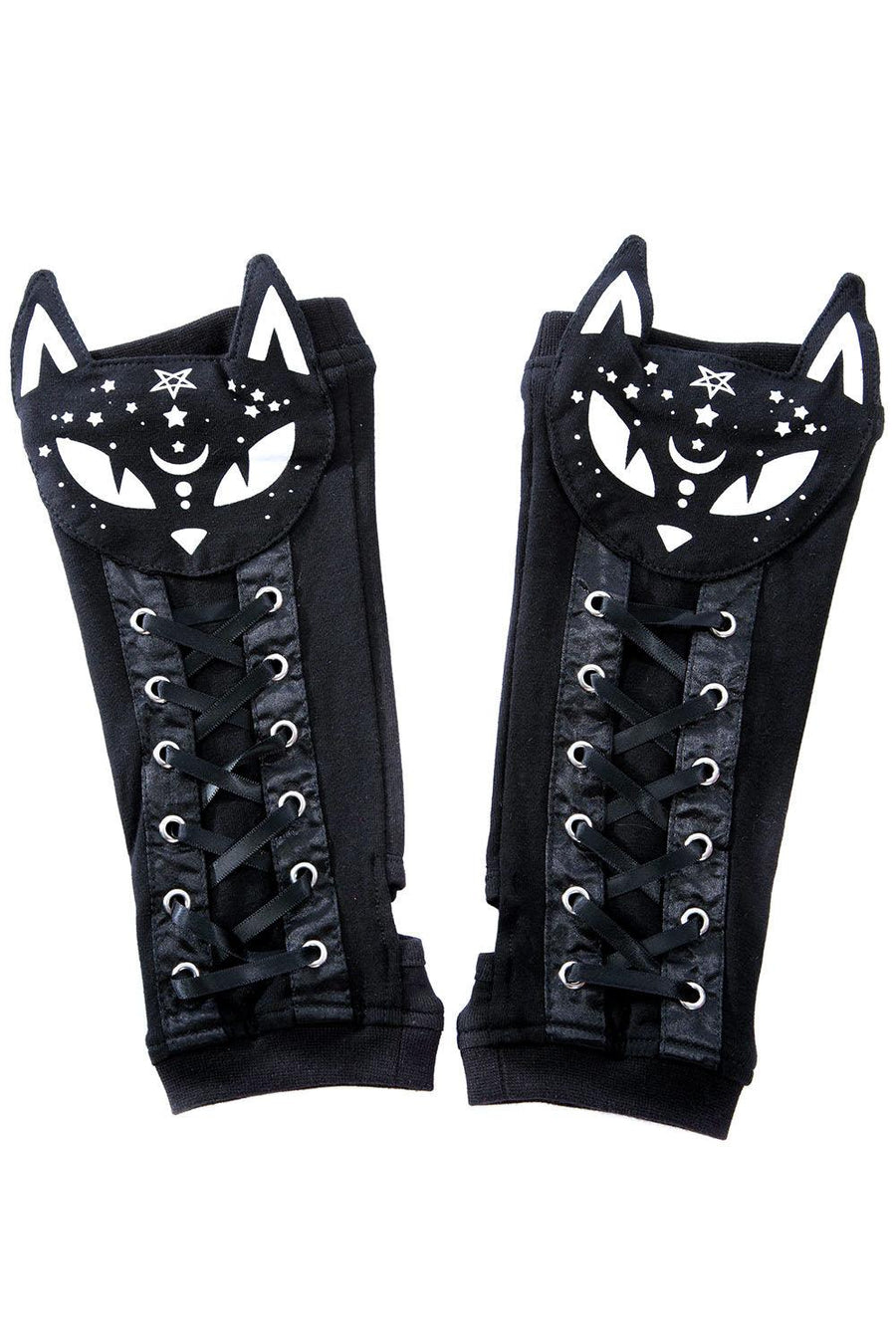 Poizen Industries Dark Kitty Arm Warmers - VampireFreaks