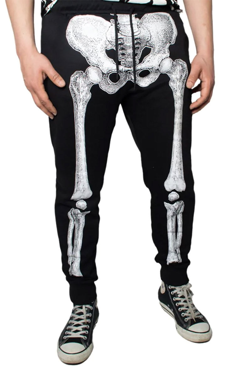 Skeleton White Bone Jogger Pants [UNISEX]