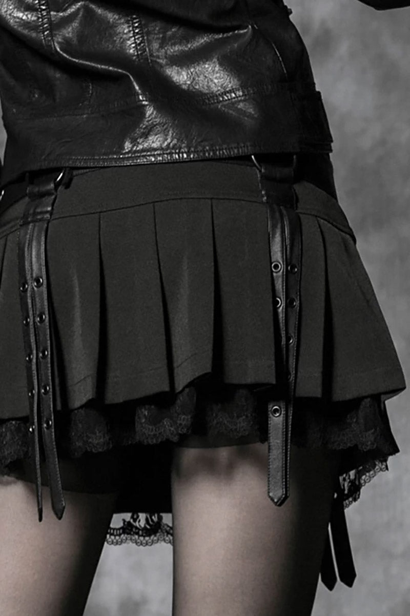 Diabolical Pleated Mini Skirt