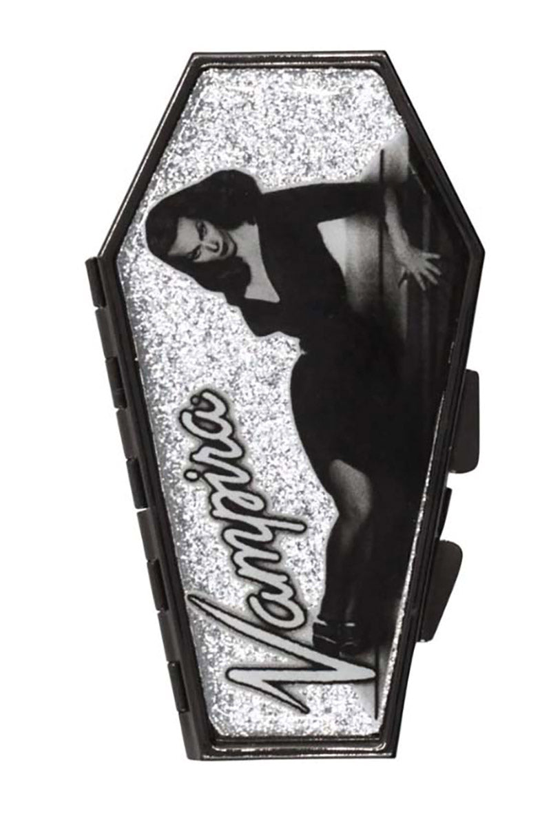 Vampira Silver Glitter Coffin Compact
