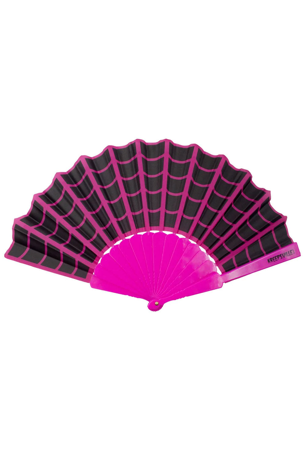 Spiderweb Scallop Fan [Pink] – VampireFreaks