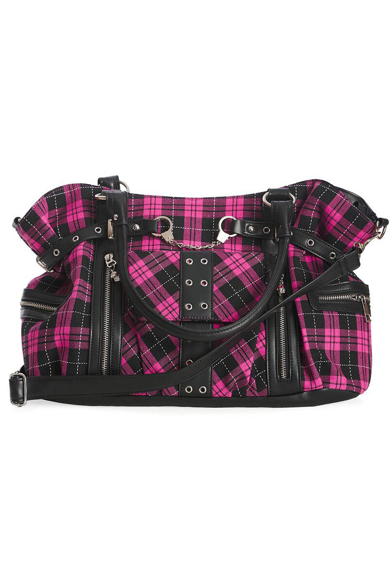 Punk Pink Plaid Bag [PINK]