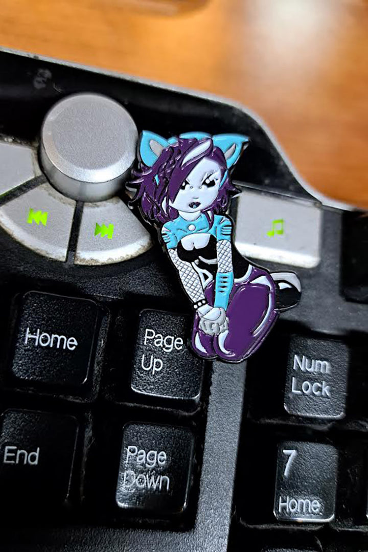 Cyber Kitty Enamel Pin