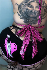 Scream Heart Pink Trim Shorts