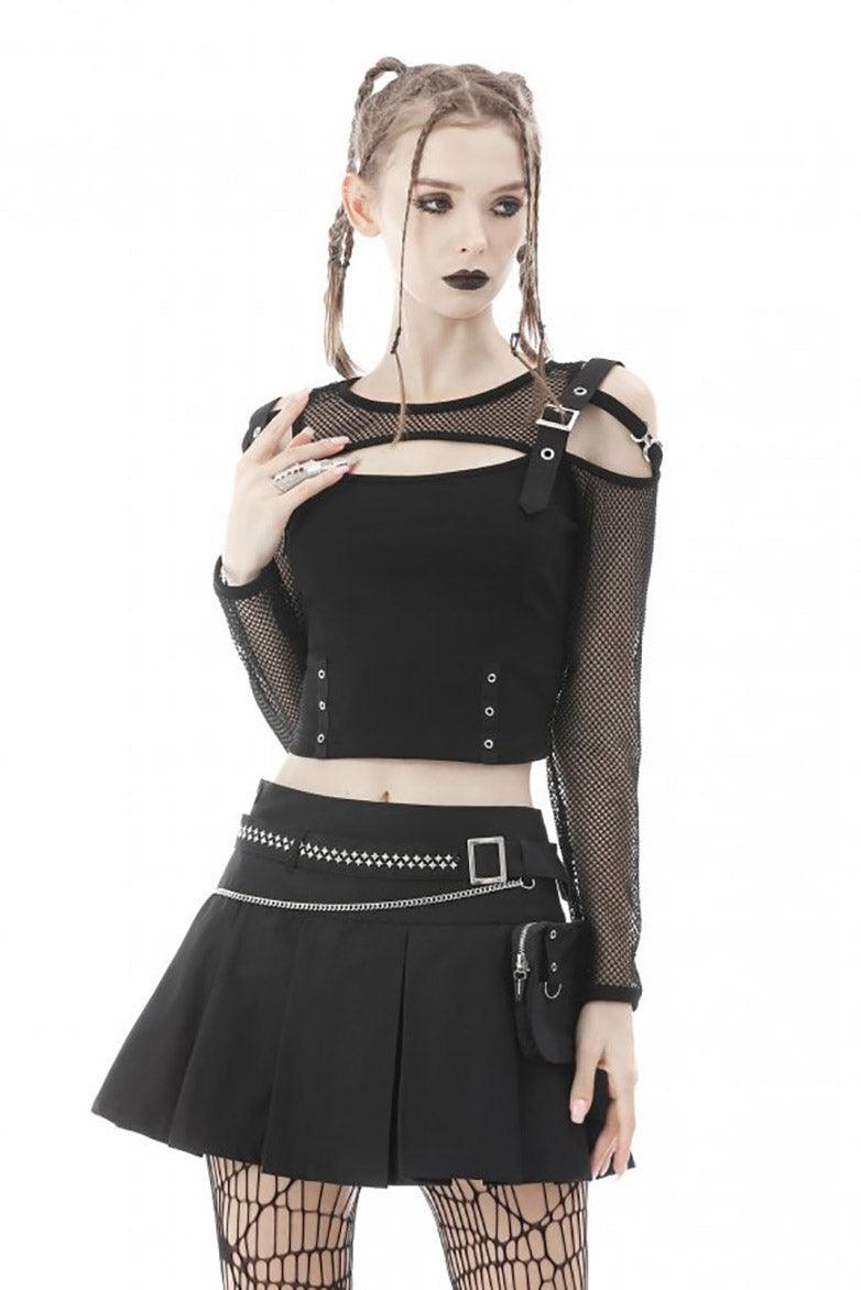 Dark In Love Baddiecore Pleated Mini Skirt - VampireFreaks