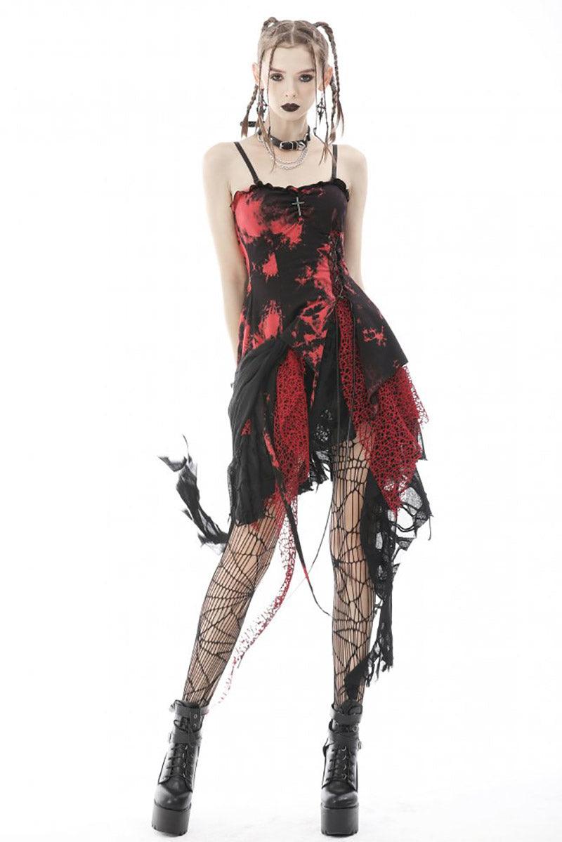 Dark In Love Blood Bride Distressed Punk Dress - VampireFreaks