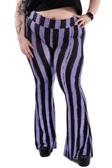 Purple and Black Striped Hellz Bellz Flares [BLACK/PURPLE]