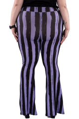 Purple and Black Striped Hellz Bellz Flares [BLACK/PURPLE]