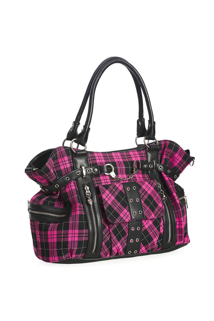 Punk Pink Plaid Bag [PINK]
