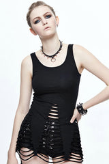 Mind My Piercings Shredded Top