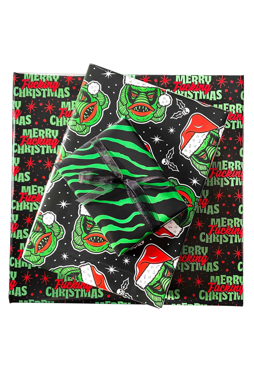 Santa Creature Gift Wrap Set