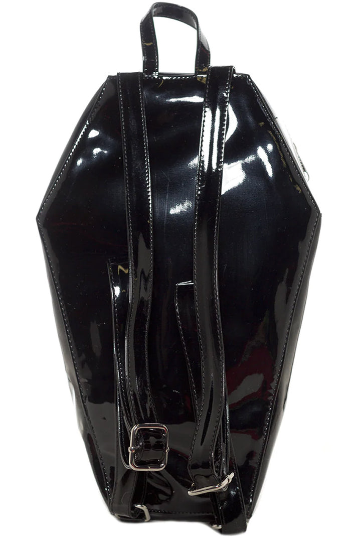 Mina Quilted Bat Coffin Backpack [BLACK]