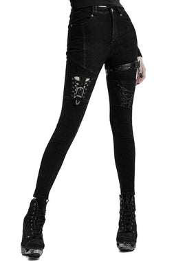 Black Ashes Thigh Harness Pants