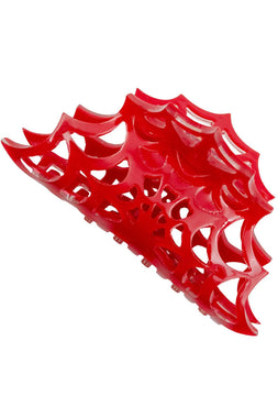 Spiderweb Hair Claw Clip [RED]