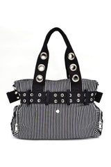 Strange Stripes Handbag [BLACK/WHITE]