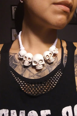 Skull Collection Necklace [White]