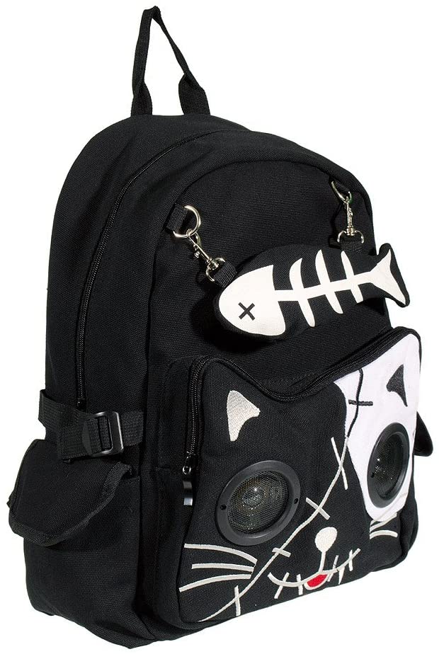 creepy cute kawaii goth cat backpack