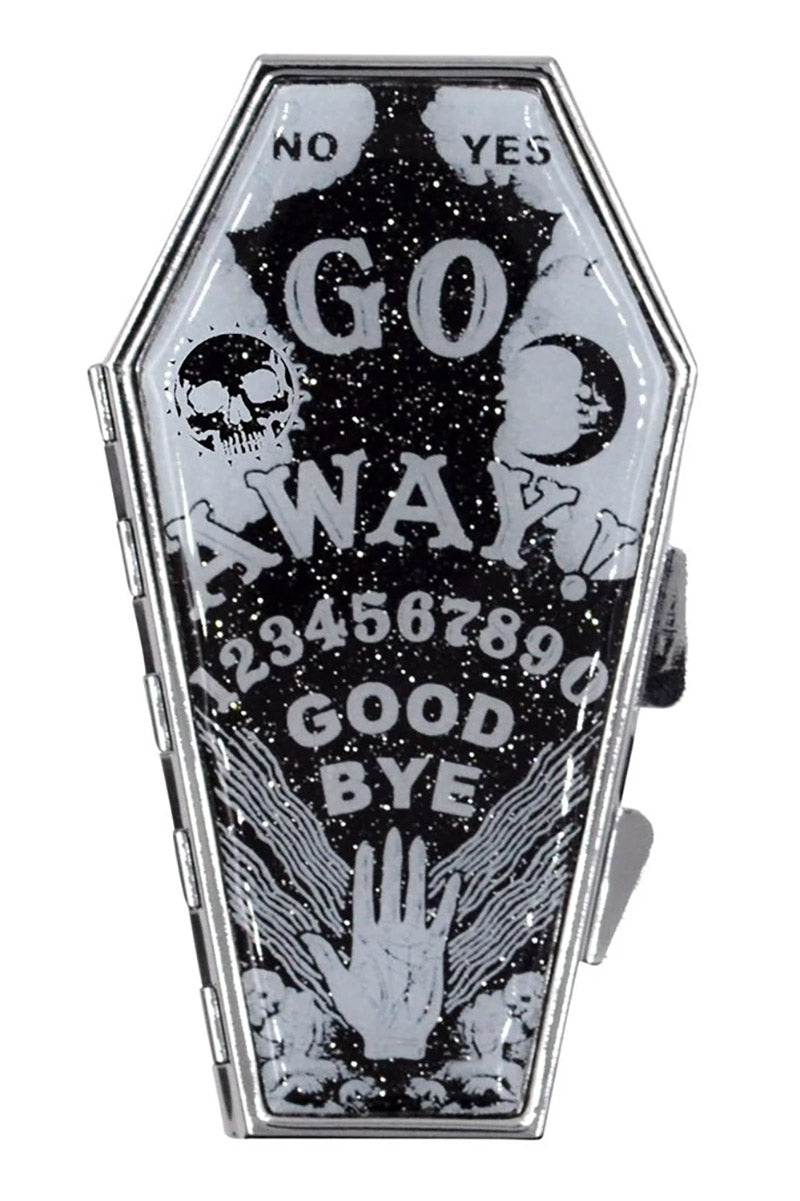 Go Away Ouija Coffin Compact Mirror
