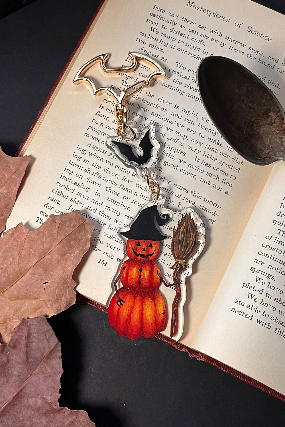 Pumpkin Witch Keychain