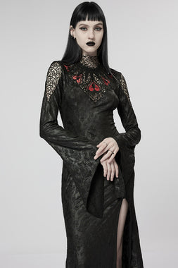 Blood Queen Maxi Dress [BLACK/RED]