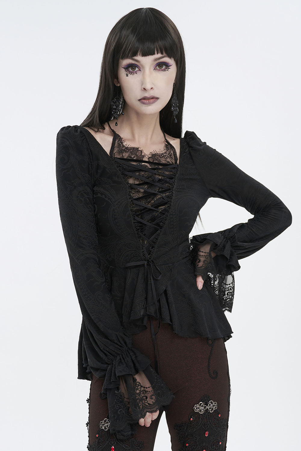 Romantic Goth Ruffles Top – VampireFreaks