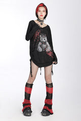 Vampire Academy Leg Warmers [RED/BLACK]