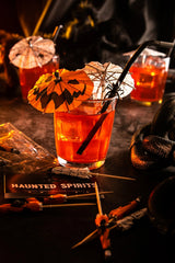 Spooky Cocktail Umbrellas [PUMPKIN]