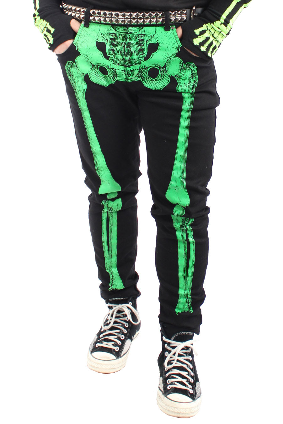 Skeleton Jeans [Unisex] [Green Bone]