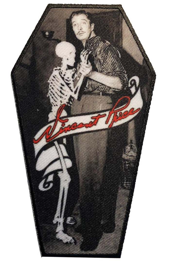 Vincent Price Skeleton Dance Coffin Patch