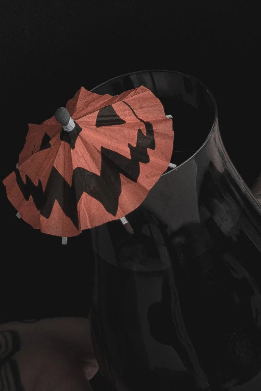 Spooky Cocktail Umbrellas [PUMPKIN]