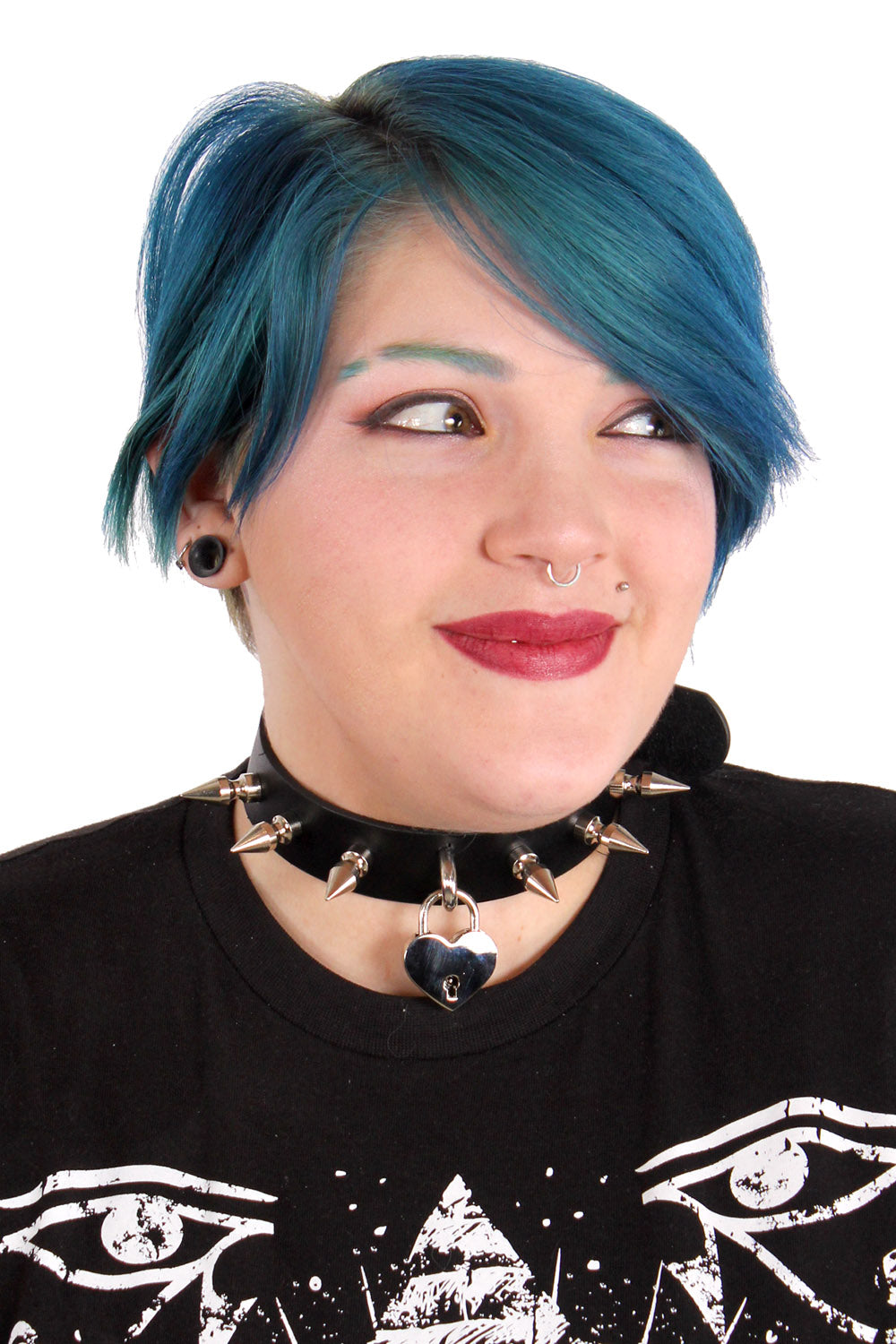 Spiked Heart Padlock Choker – VampireFreaks