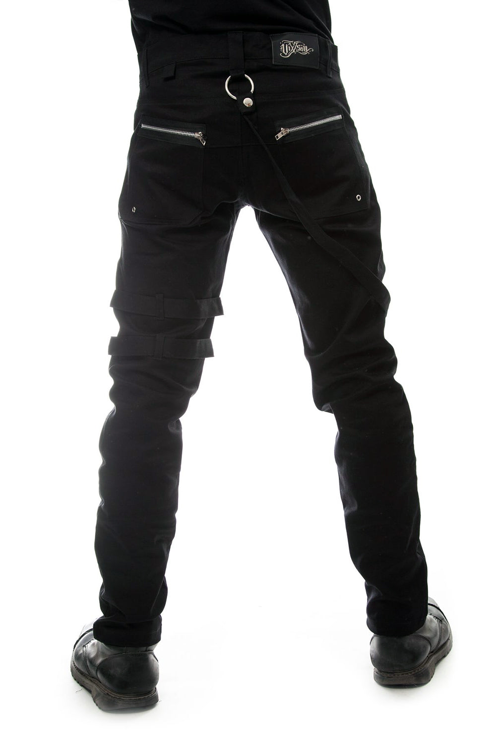 mens gothic bondage buckle punk pants