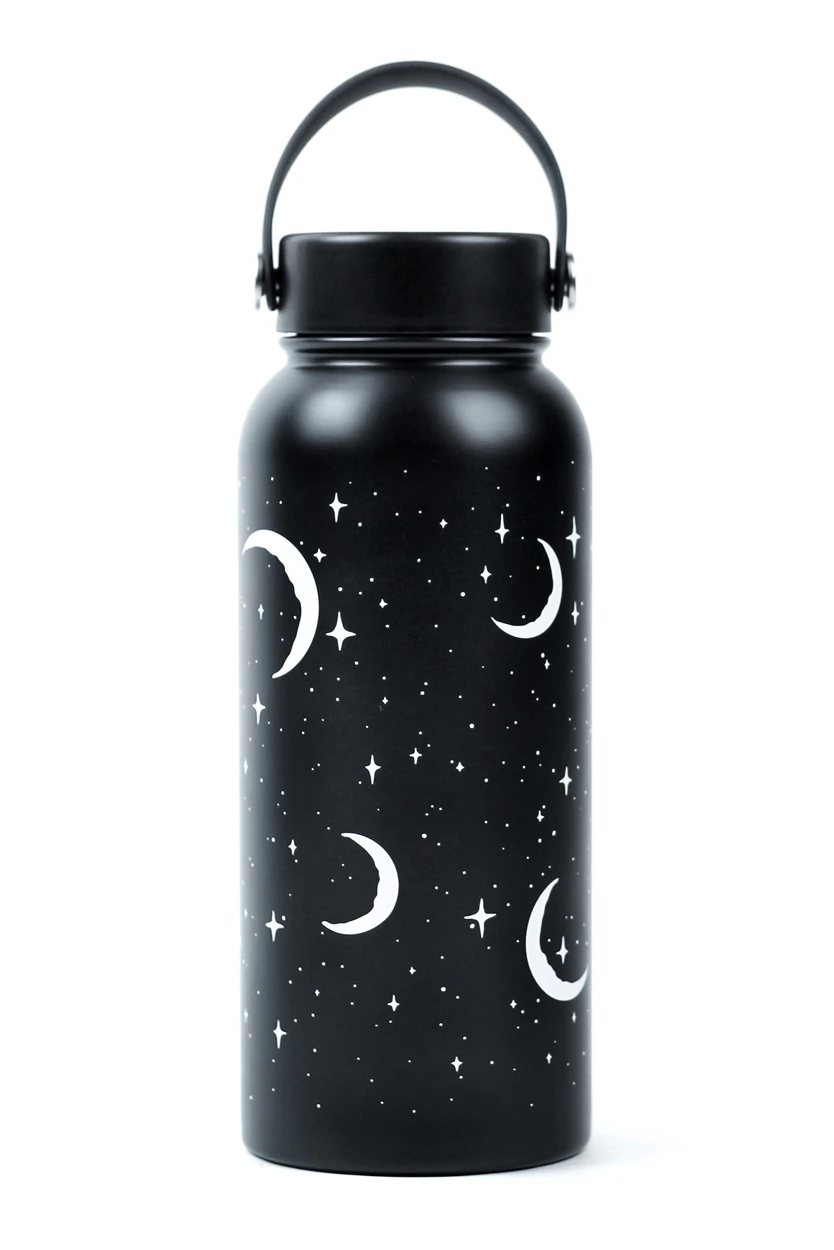 pagan witch water bottle