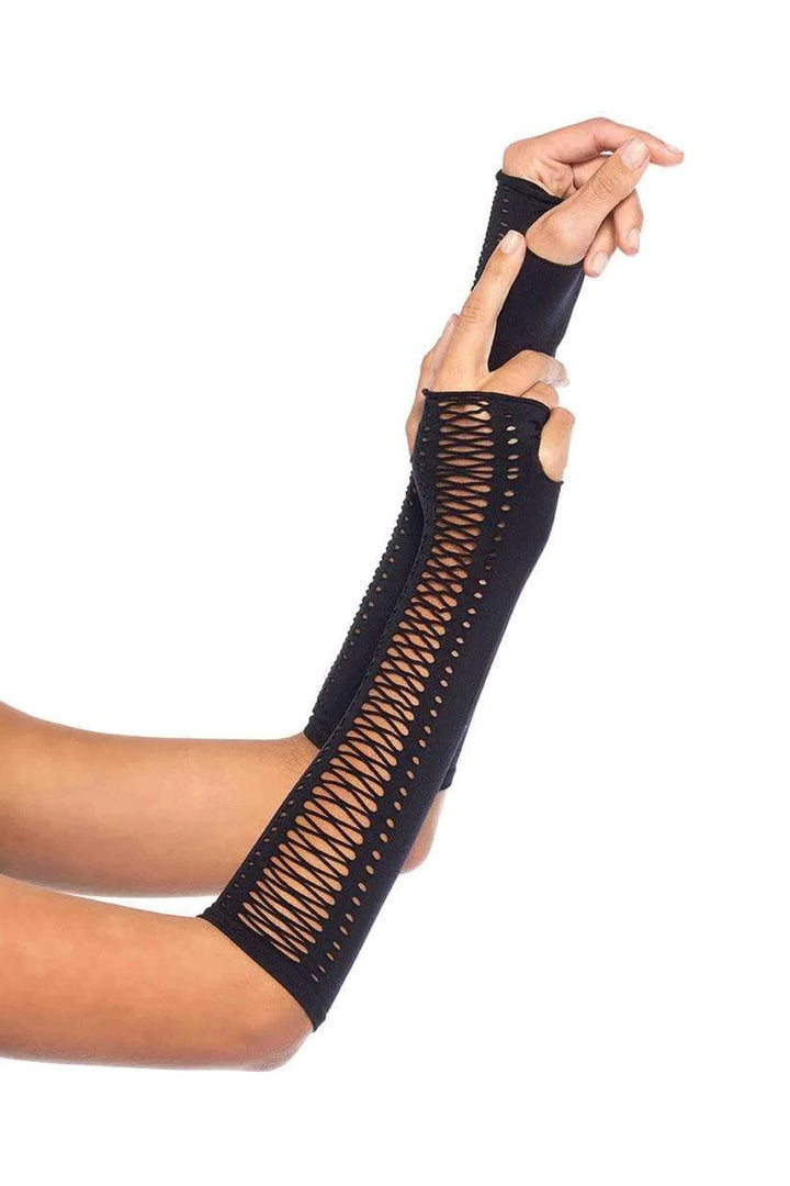 Soulless Faux Lace-Up Gloves