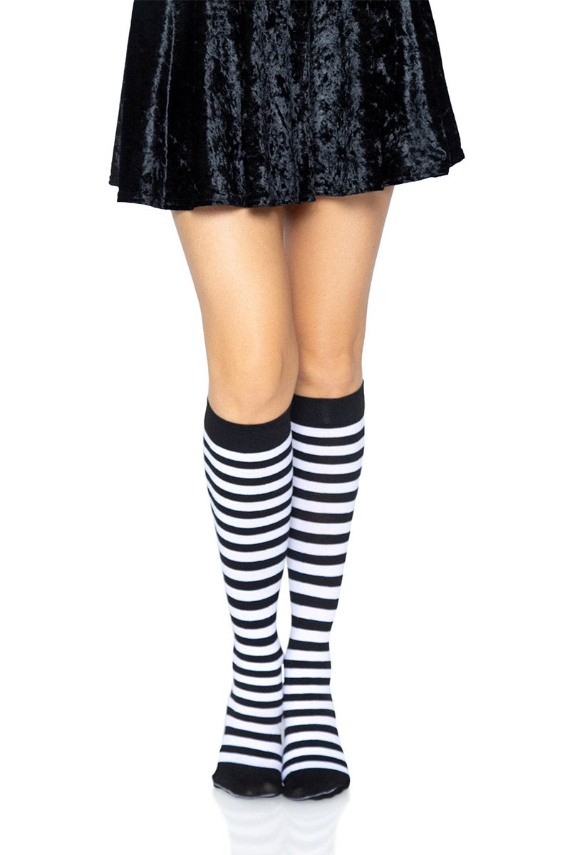 Striped Knee High Stockings