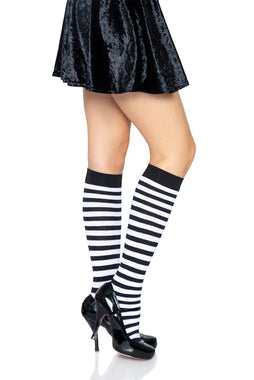Striped Knee High Stockings