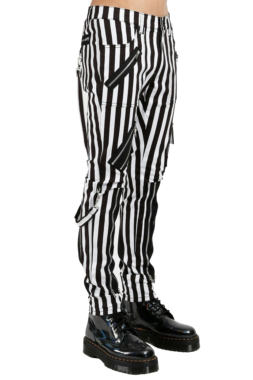 Tripp NYC Bondage Pants [Black/White Striped]