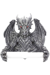 Obsidian Medieval Dragon Toilet Roll Holder