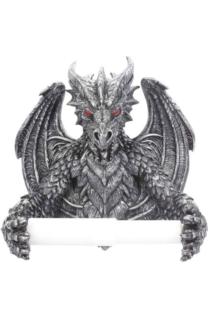 Obsidian Medieval Dragon Toilet Roll Holder