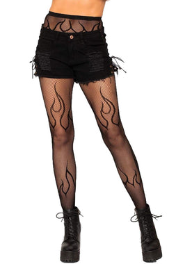 Baby's On Fire Fishnet Tights[Black]