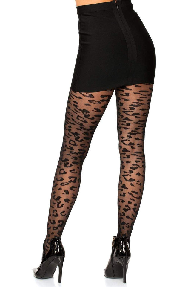 Sheer Leopard Tights – VampireFreaks