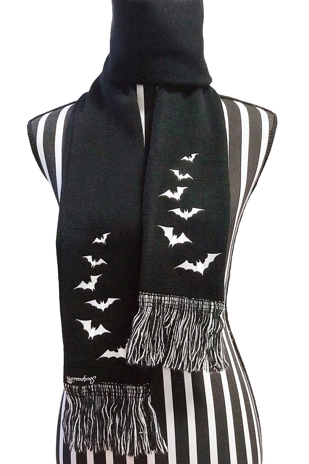 Luna Bats Knit Scarf